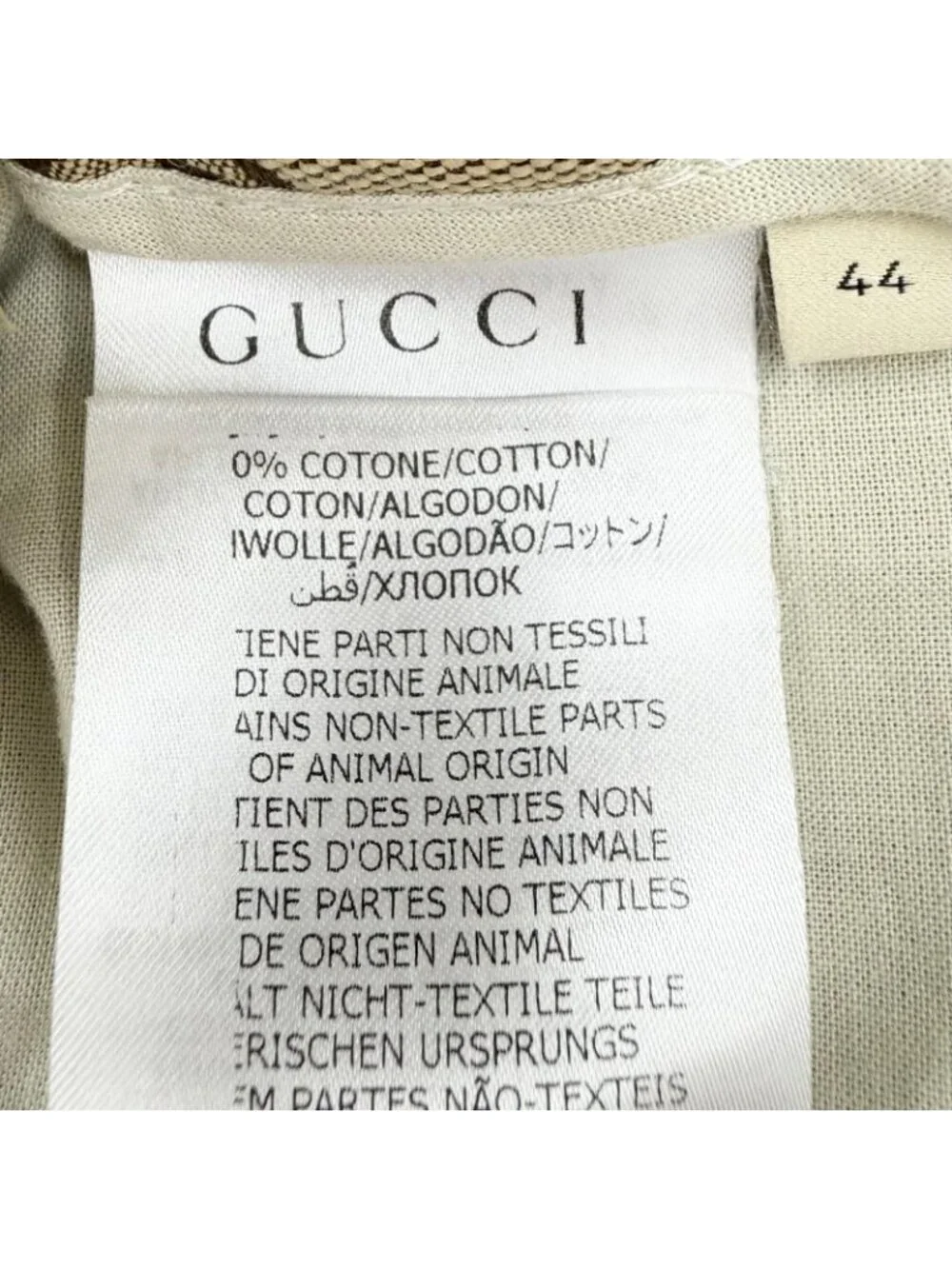 Gucci Cotton Logo Buttoned GG Allover Pattern Leather Easy Pants Jogger Brown 44